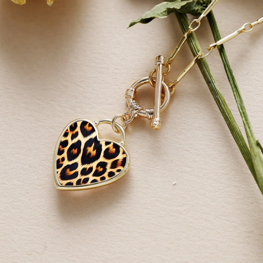 Leopard Heart Necklace