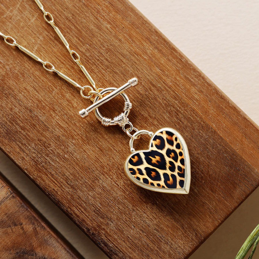 Leopard Heart Necklace