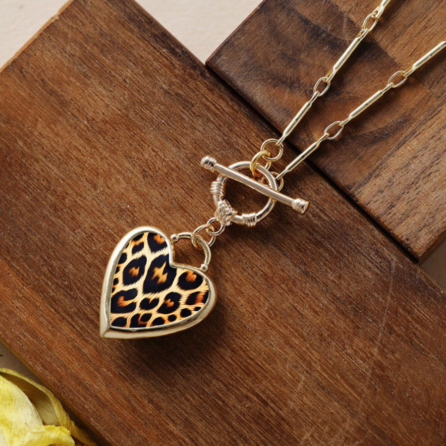 Leopard Heart Necklace