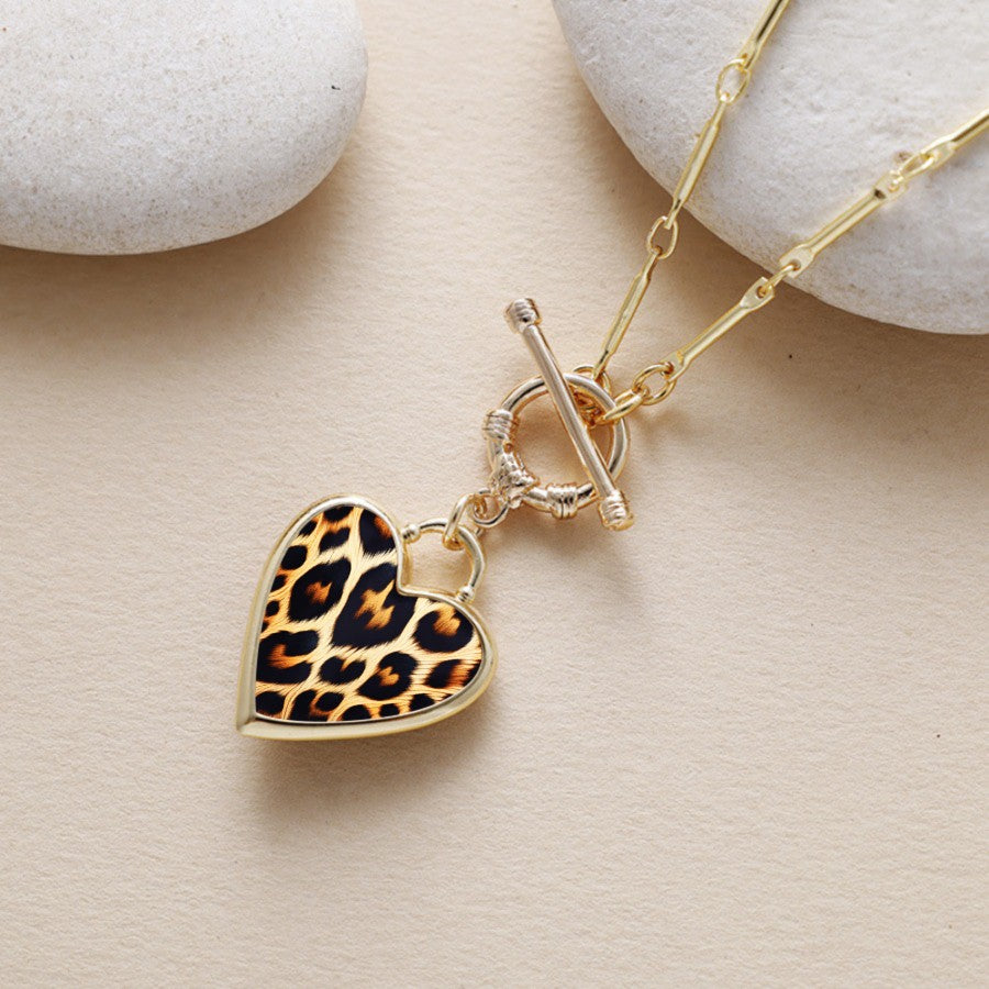 Leopard Heart Necklace