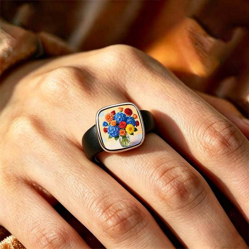 Floral Bouquet Square Ring