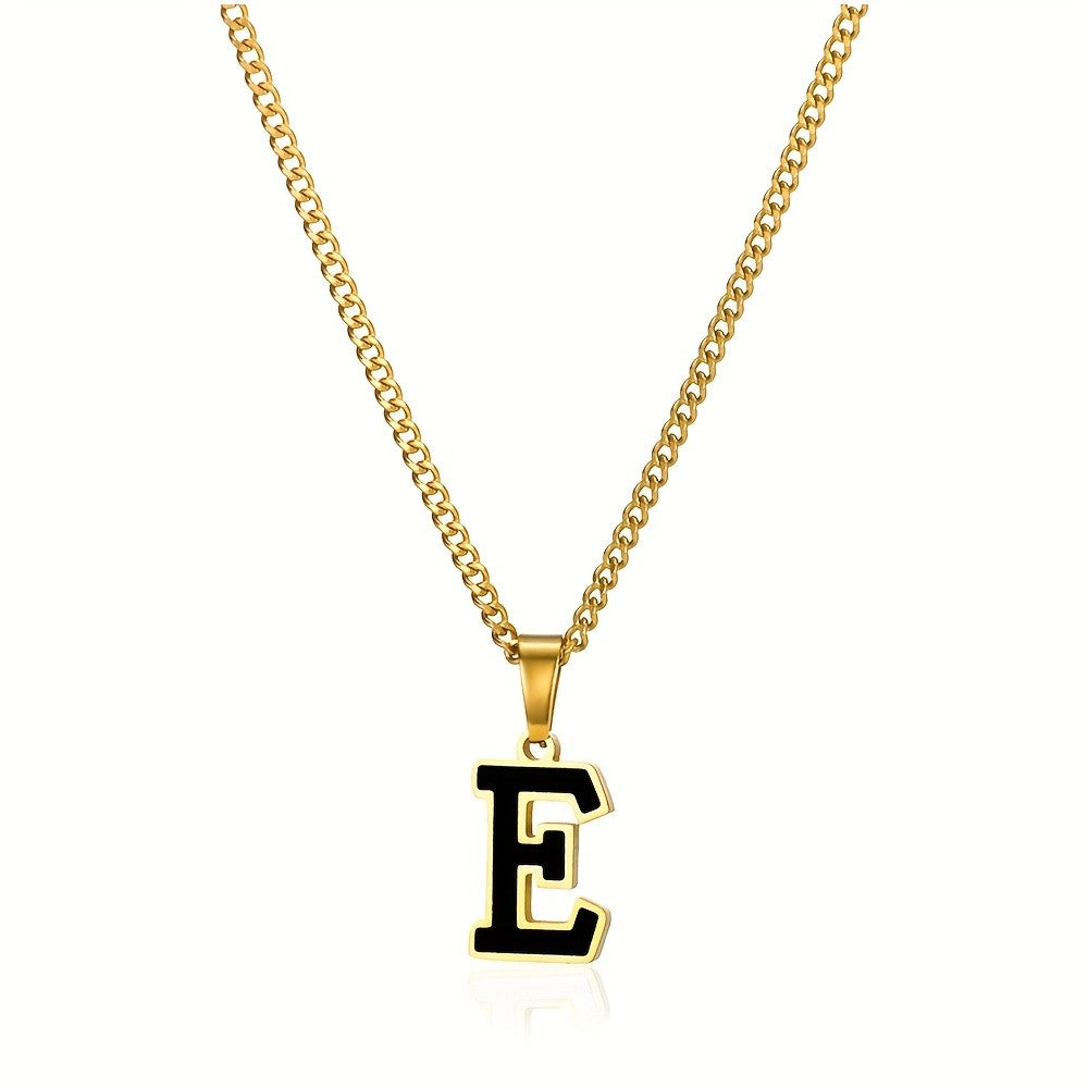 Bold Block Letter Initial Necklace