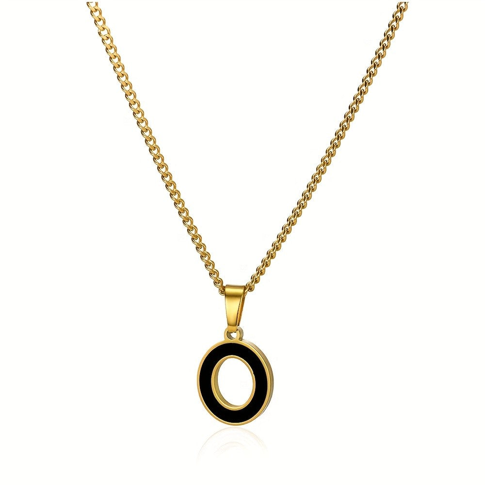 Bold Block Letter Initial Necklace
