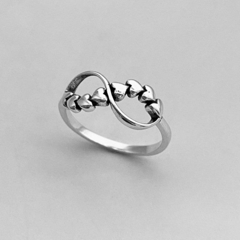 Heart Vine Infinity Ring