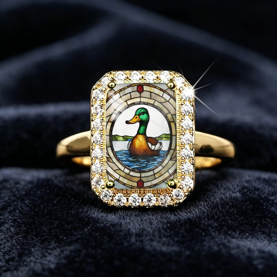 Mallard Duck Rectangular Ring