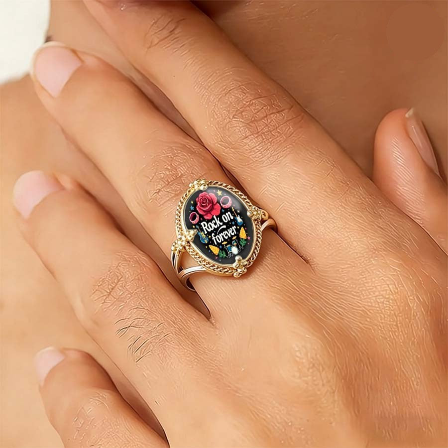 Rock On Rose Statement Ring