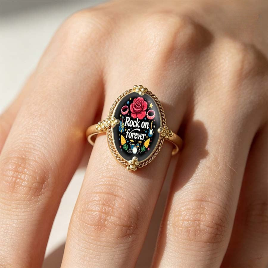Rock On Rose Statement Ring