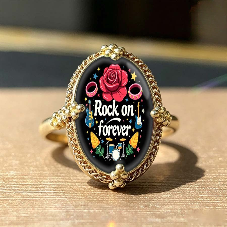 Rock On Rose Statement Ring