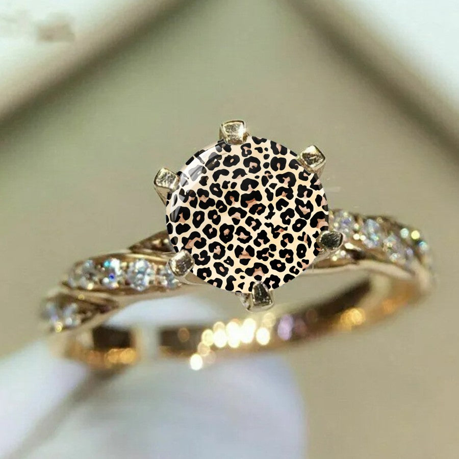 Leopard Print Sun Ring