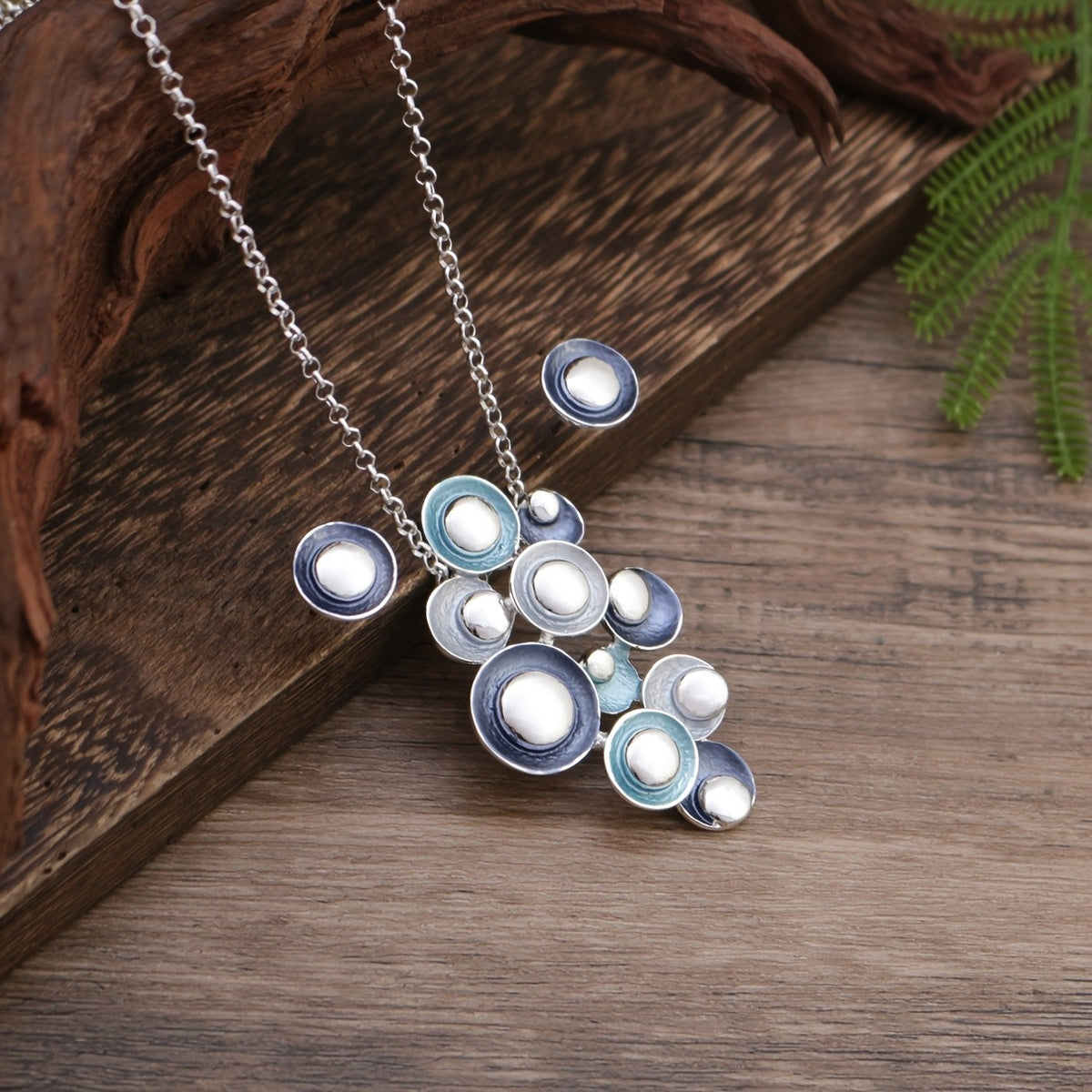 Morandi Disc Necklace & Earring Set
