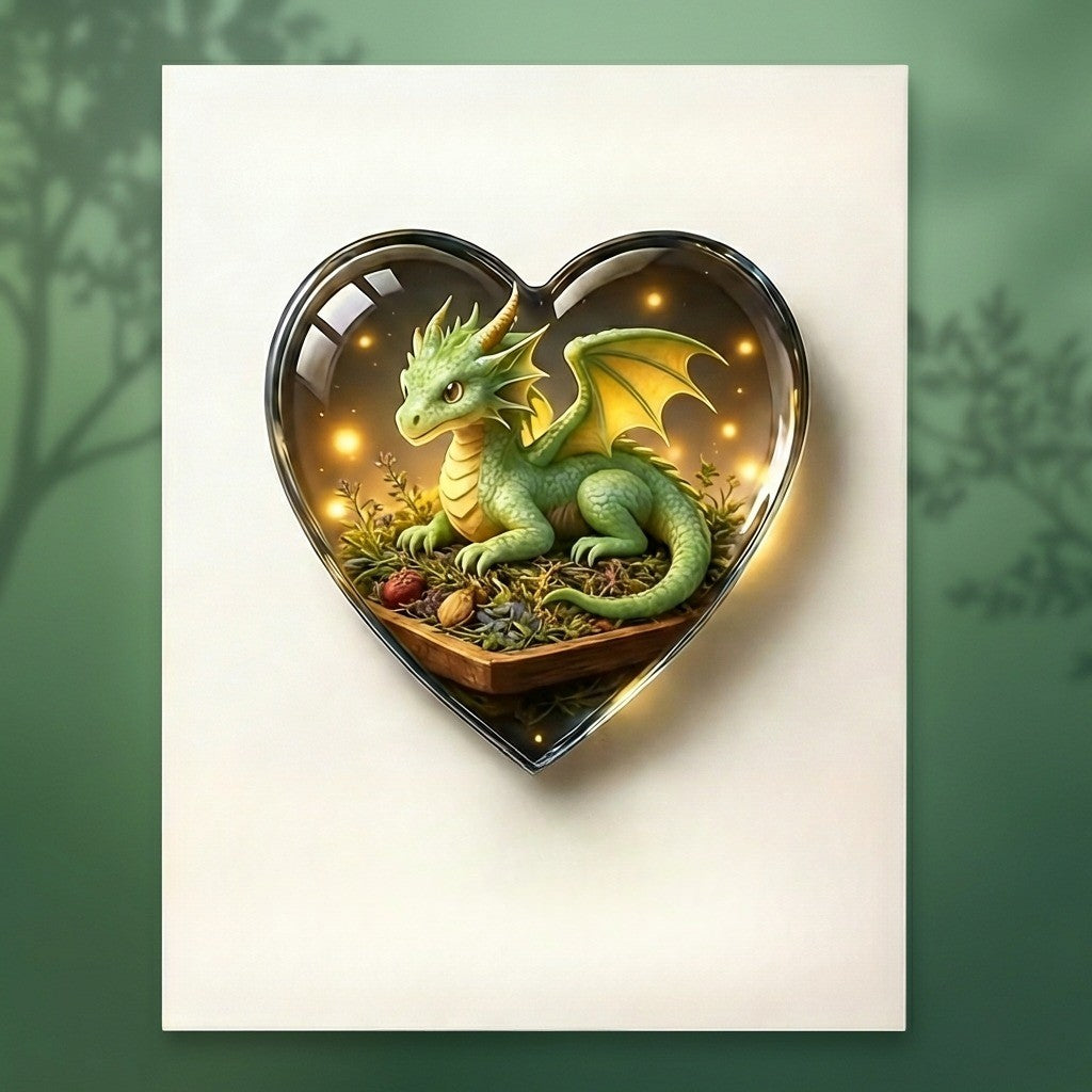 Green Dragon Heart Keepsake