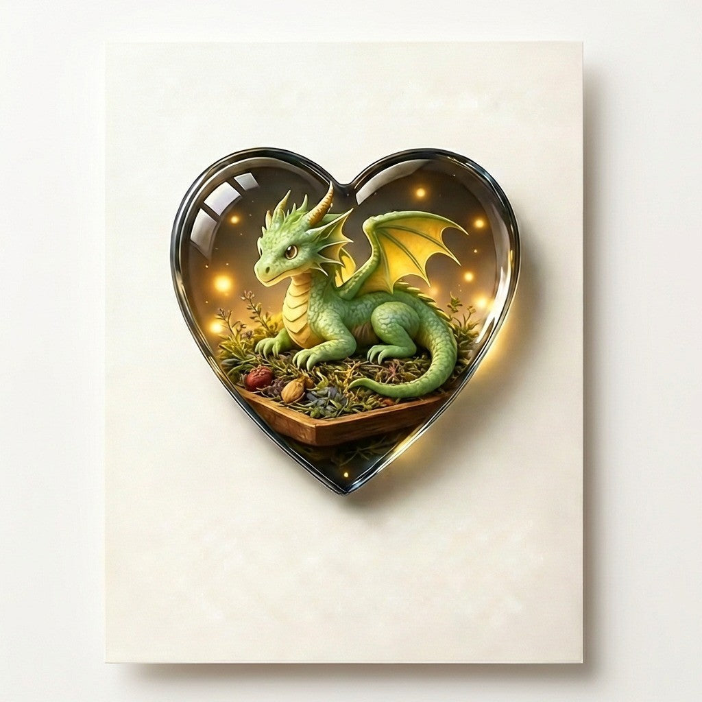 Green Dragon Heart Keepsake