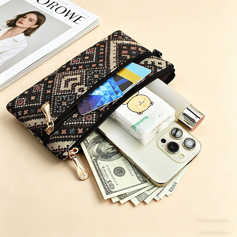Green Geometric Wristlet