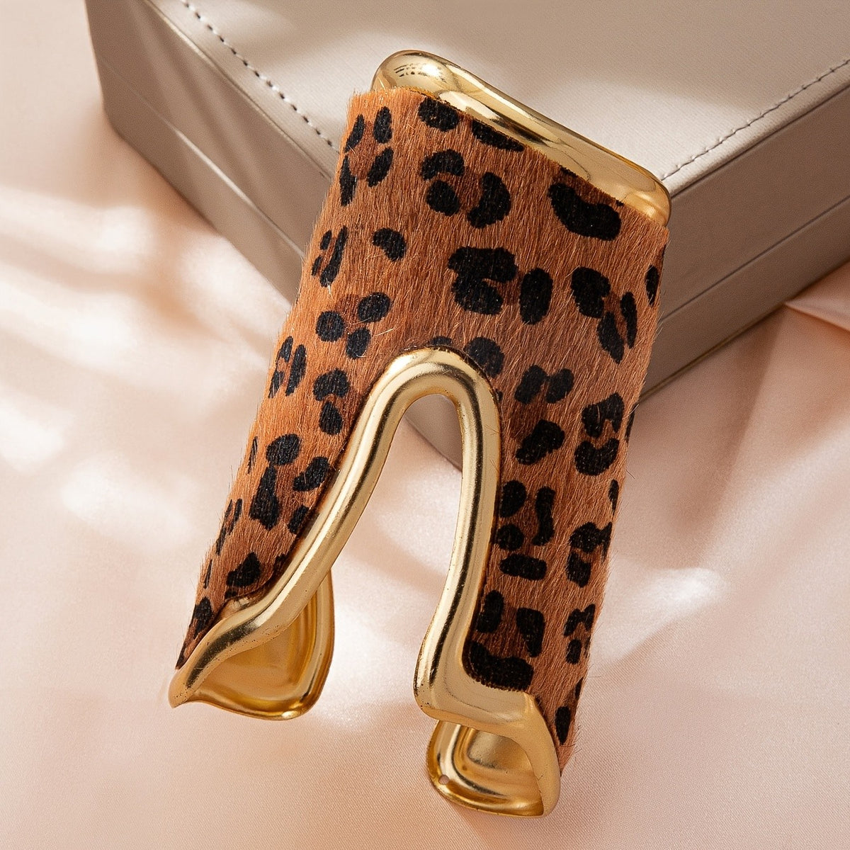 Leopard Print Wave Cuff Bangle