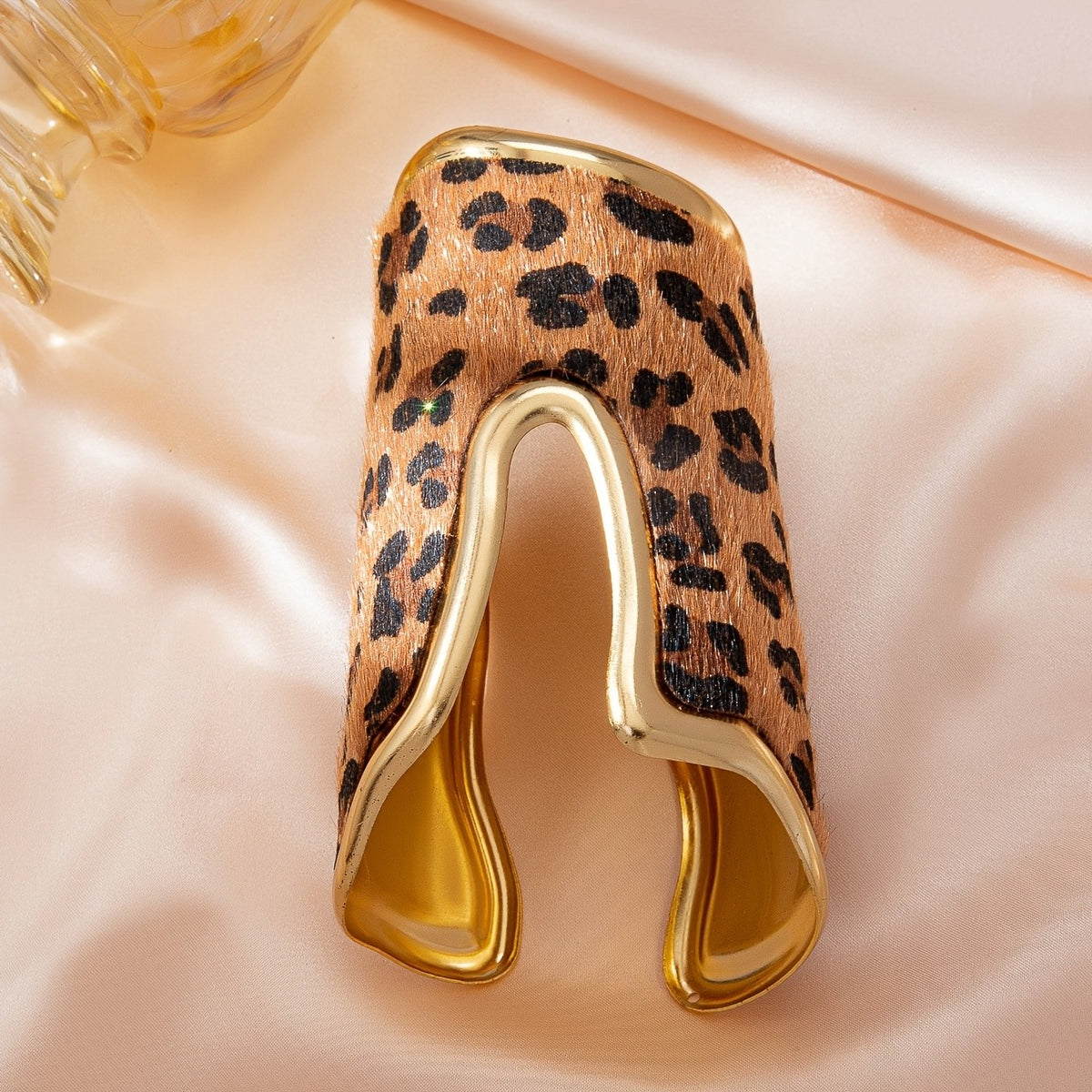 Leopard Print Wave Cuff Bangle