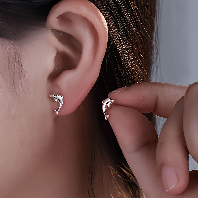 Crystal Dolphin Earrings