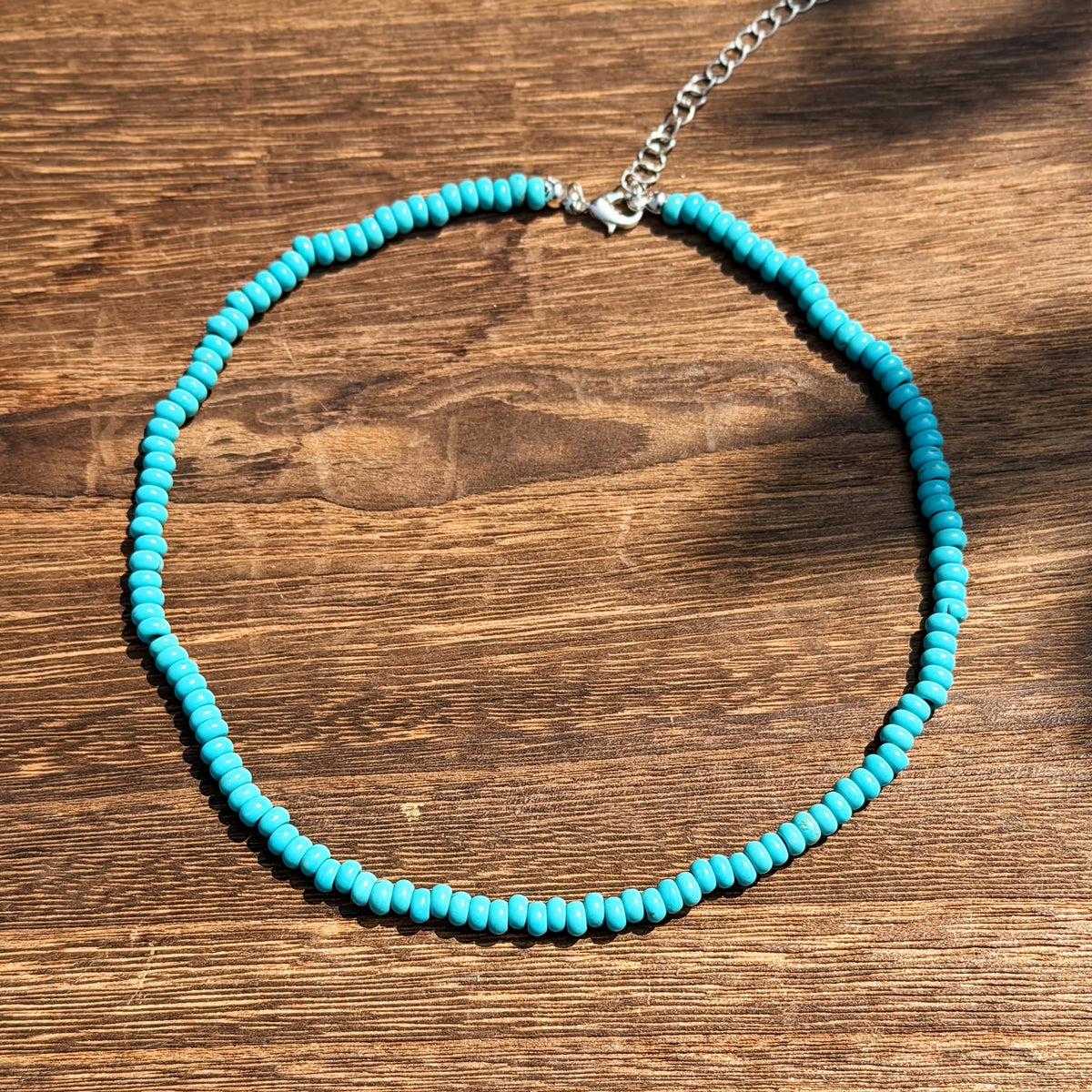 Turquoise Flower Y-Necklace Set