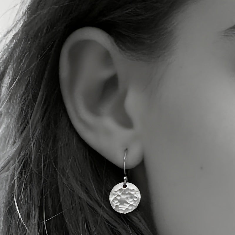 Hammered Disc Earrings