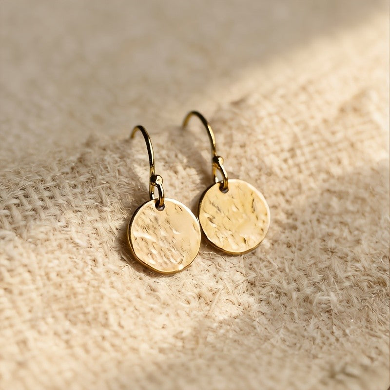 Hammered Disc Earrings