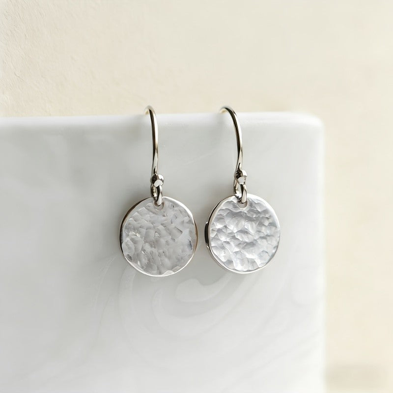 Hammered Disc Earrings