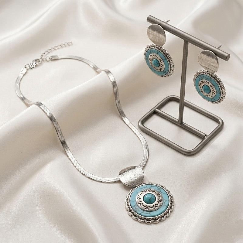 Turquoise Medallion Jewelry Set