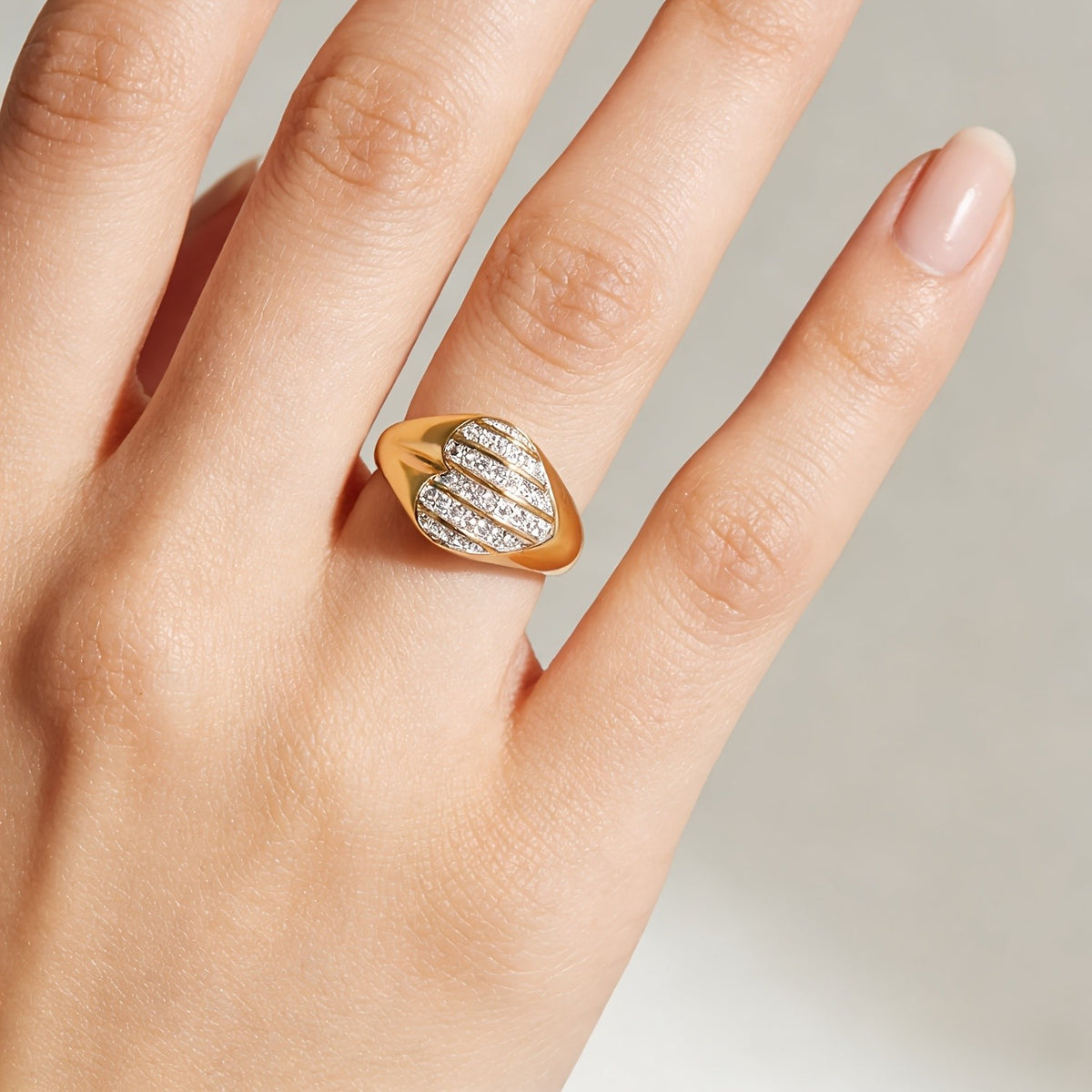 Crystal Wrap Heart Ring