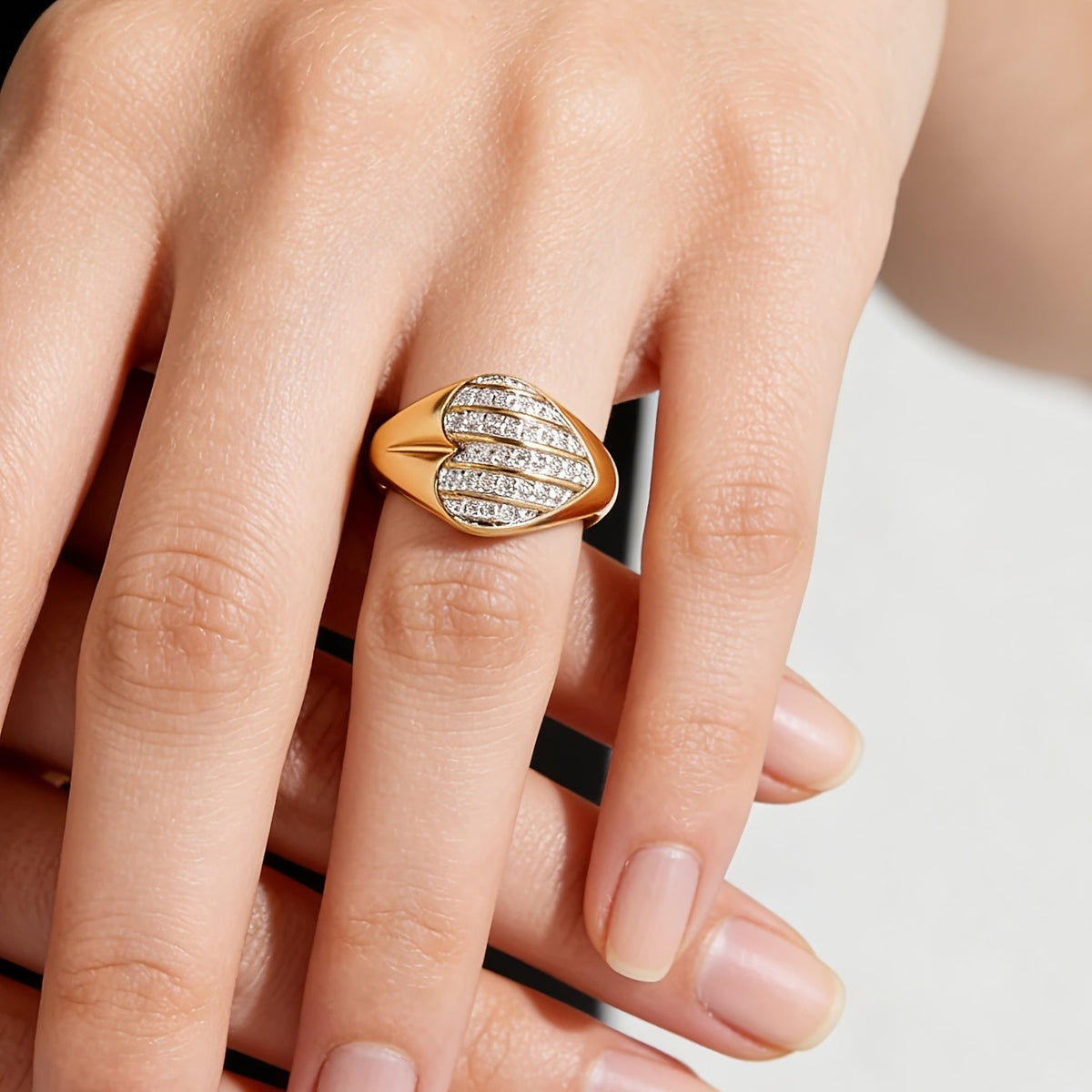 Crystal Wrap Heart Ring