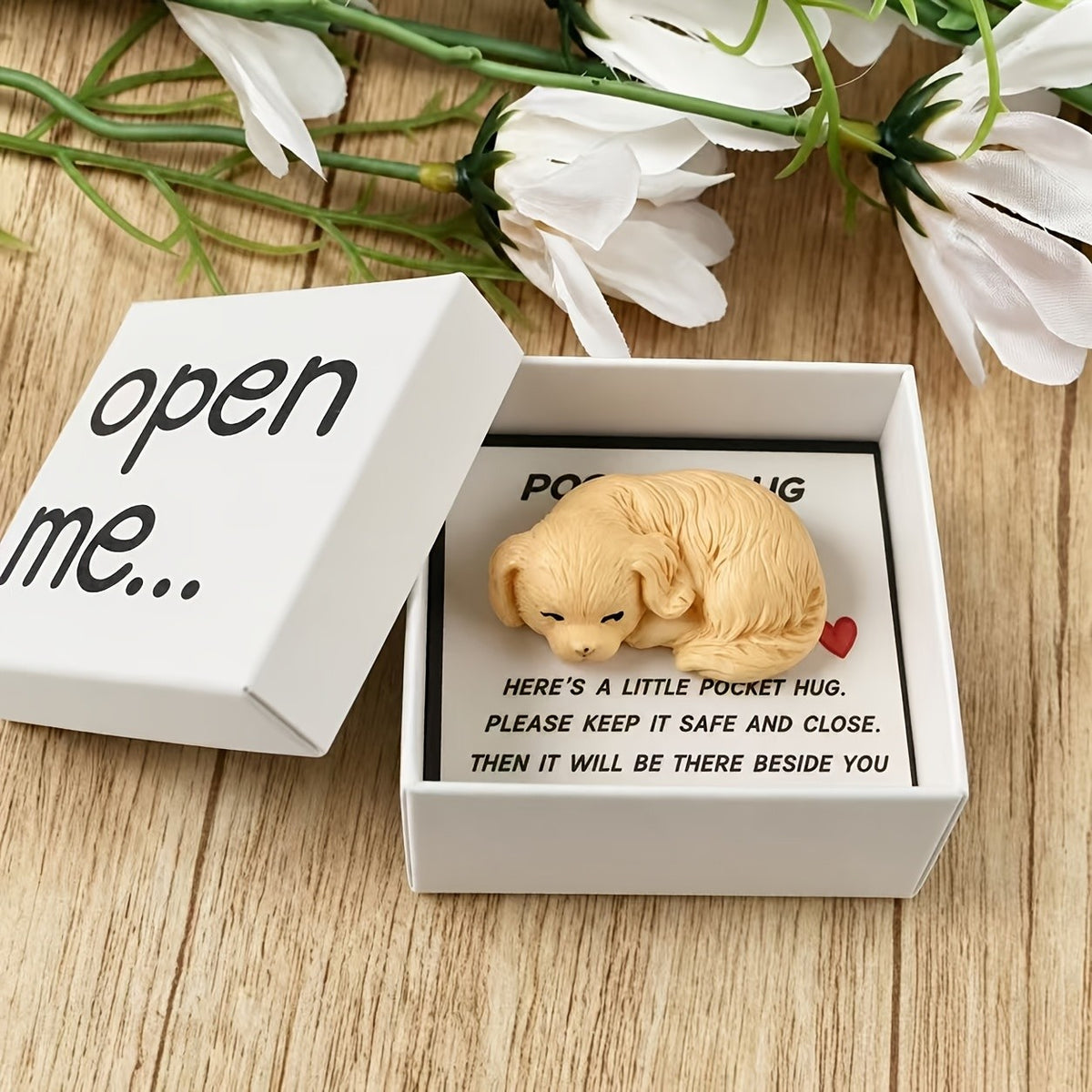 Sleeping Puppy Pocket Hug Box