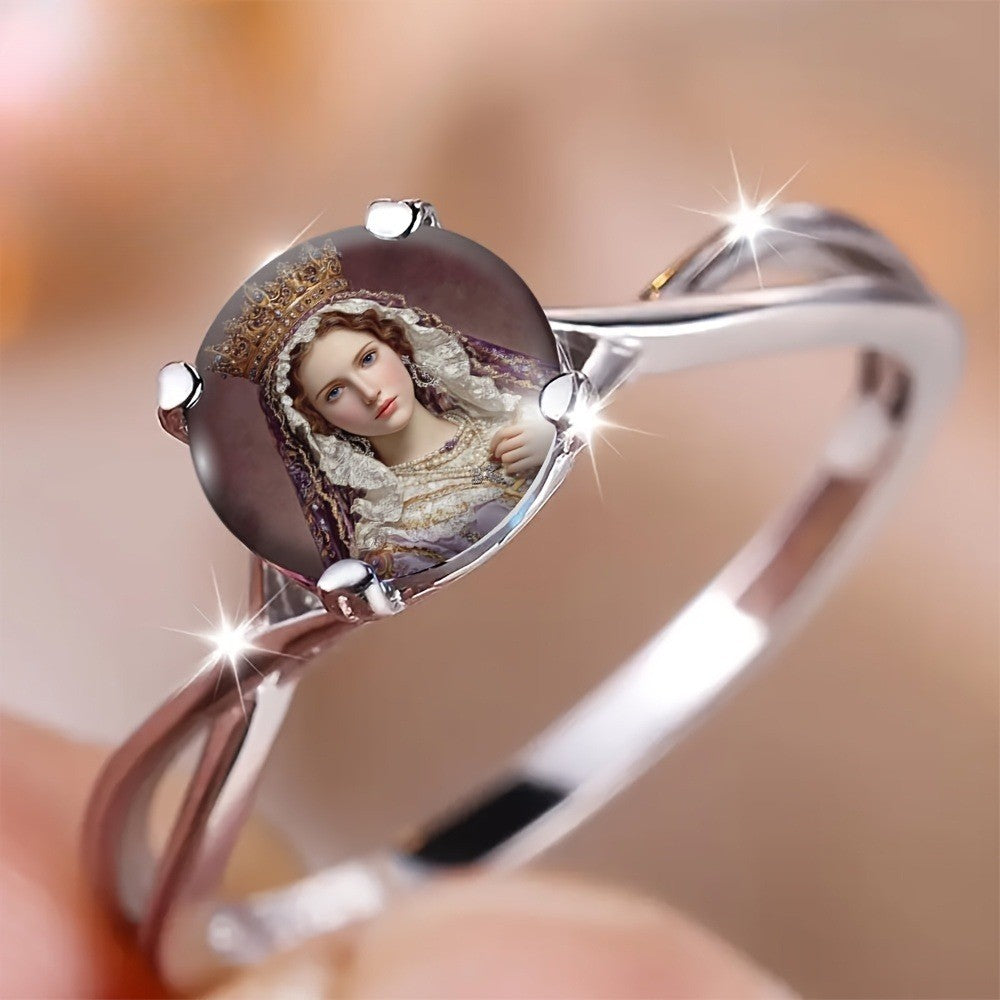 Vintage Portrait Dome Ring