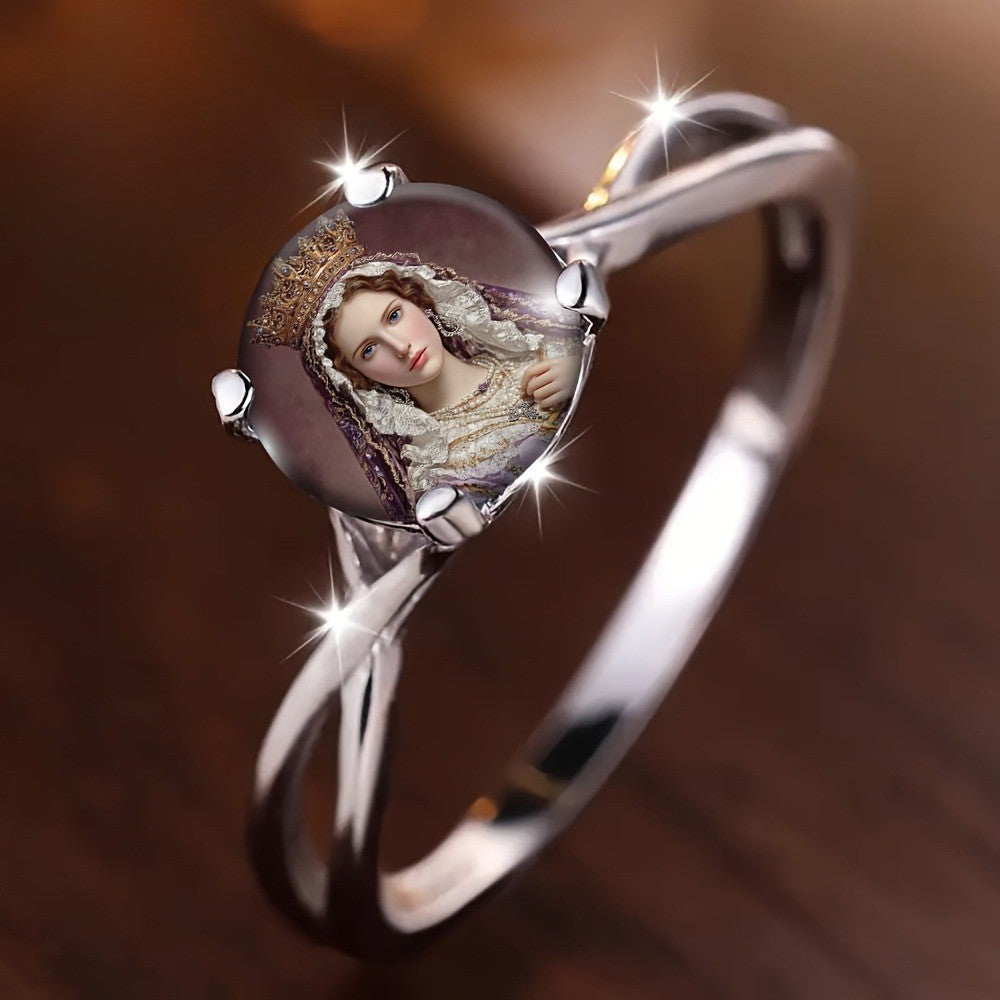 Vintage Portrait Dome Ring