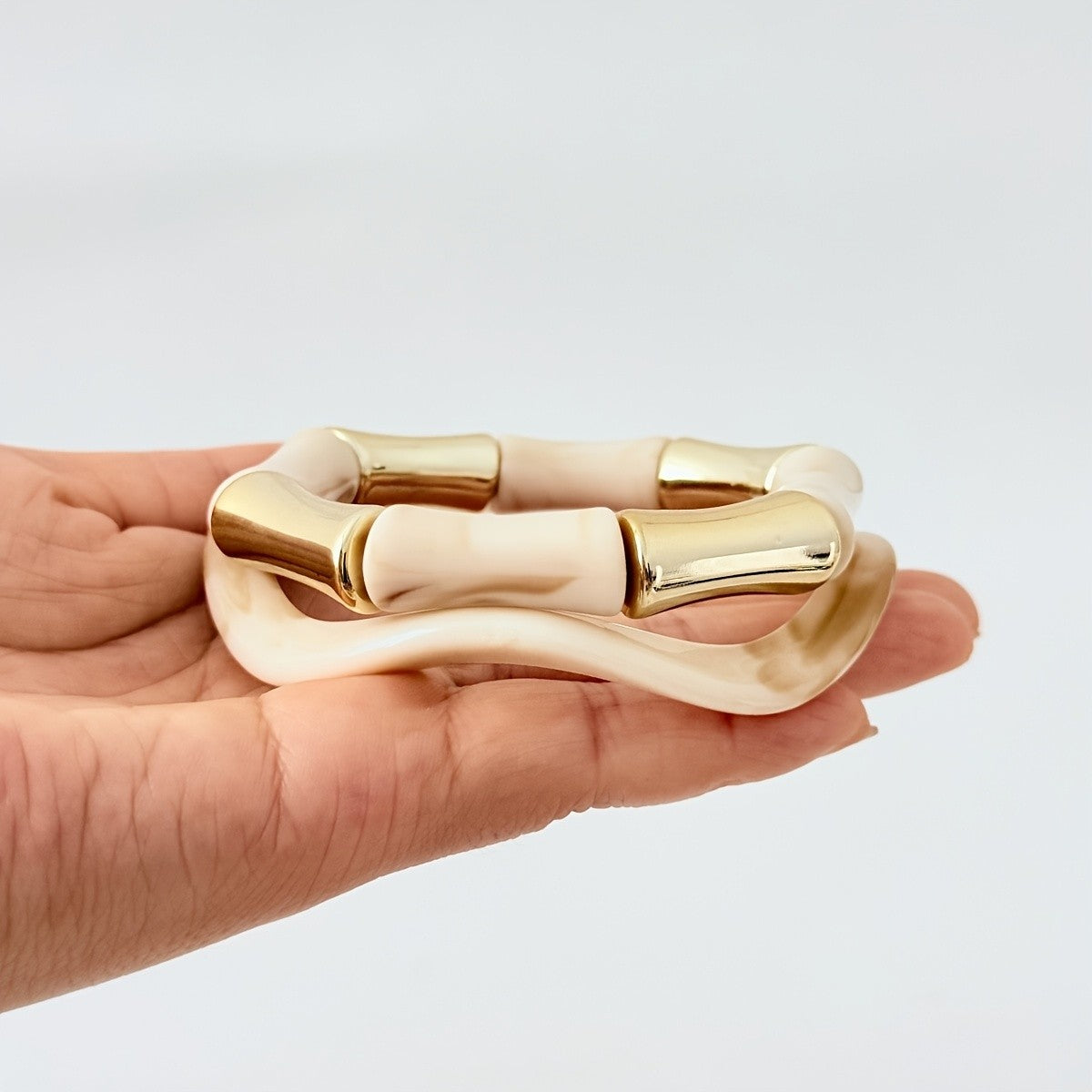 Gradient Bamboo Resin Bracelet Set