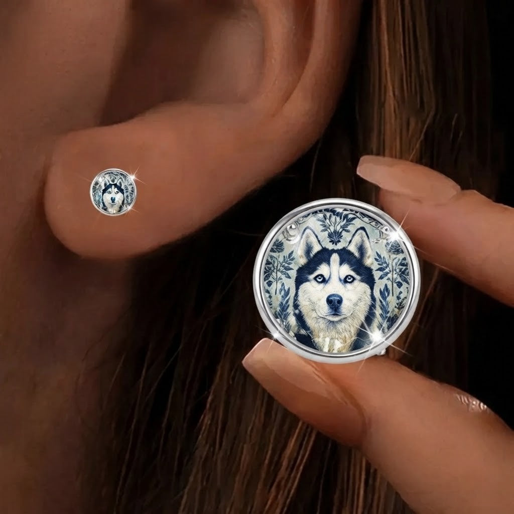 Floral Husky Stud Earrings