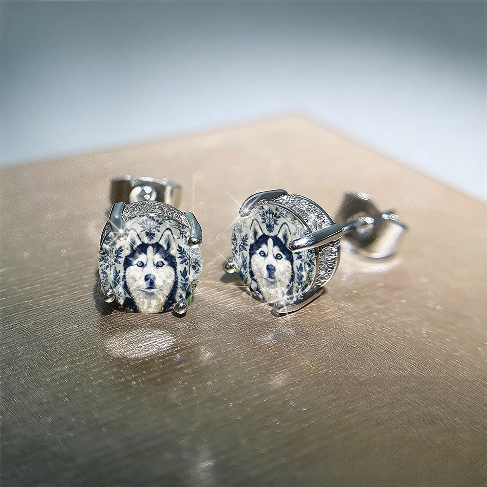 Floral Husky Stud Earrings