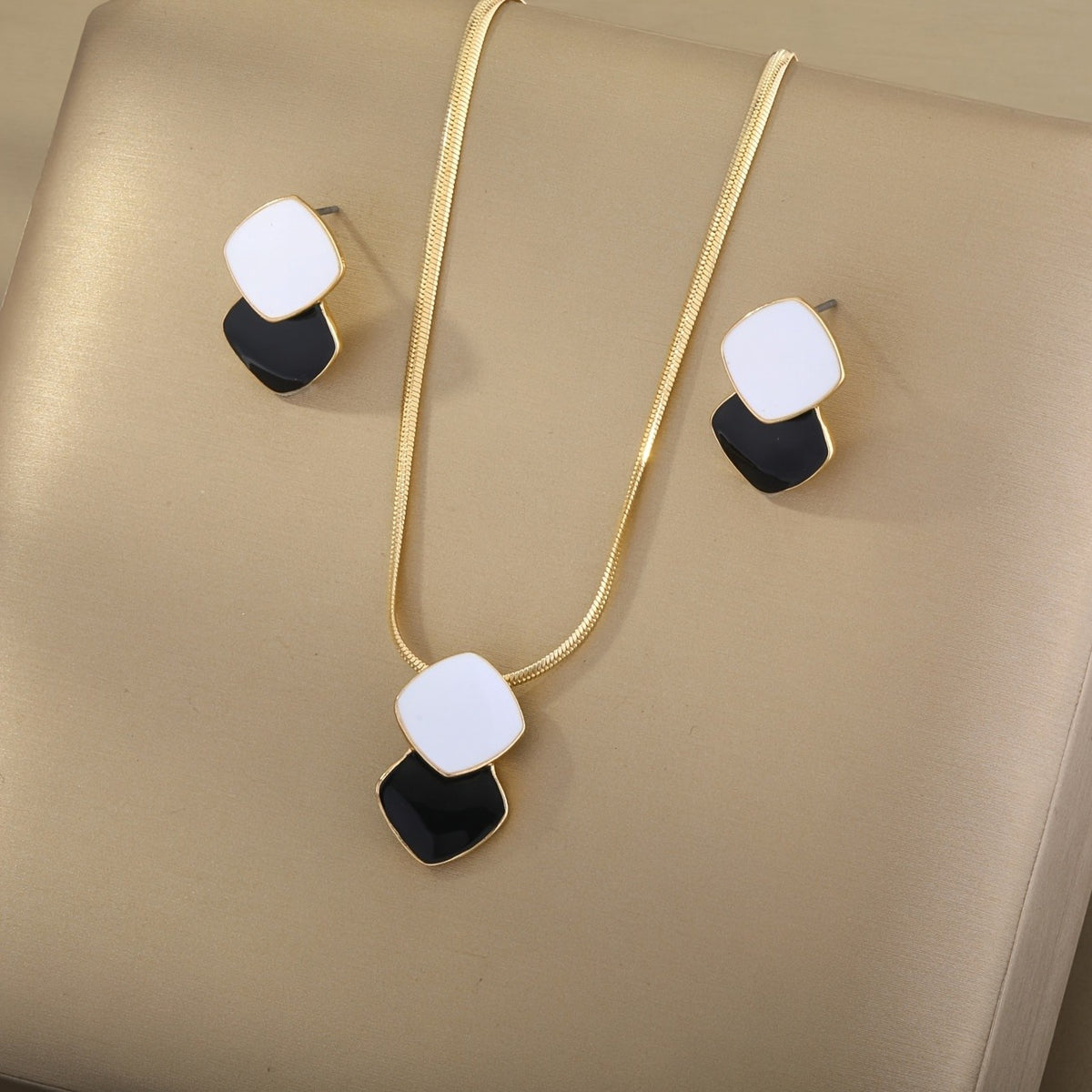 Marble Geometric Jewelry Set