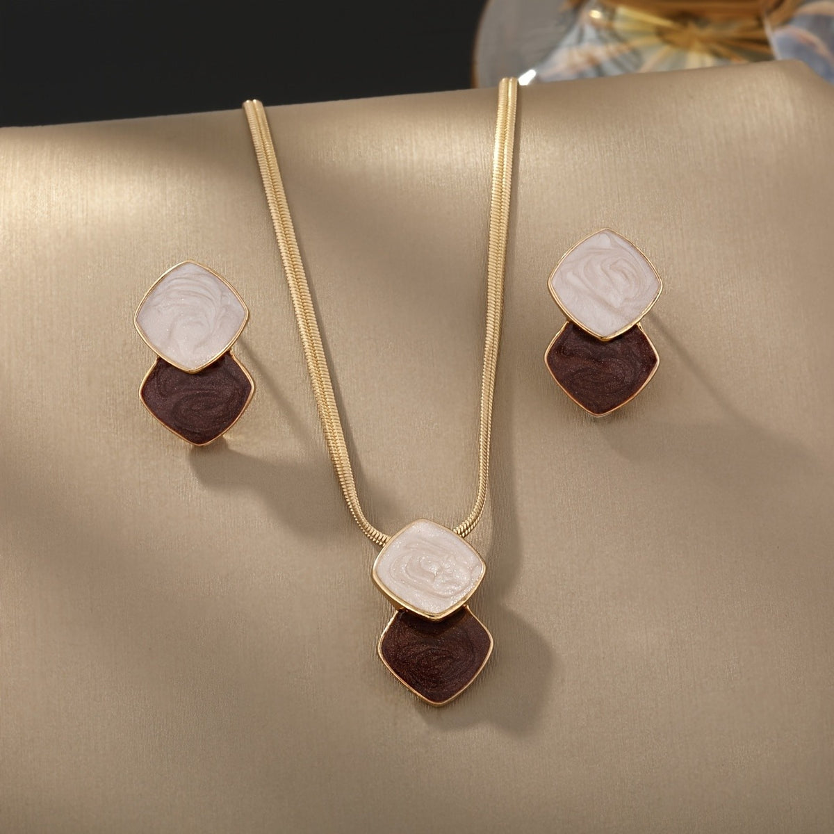 Marble Geometric Jewelry Set