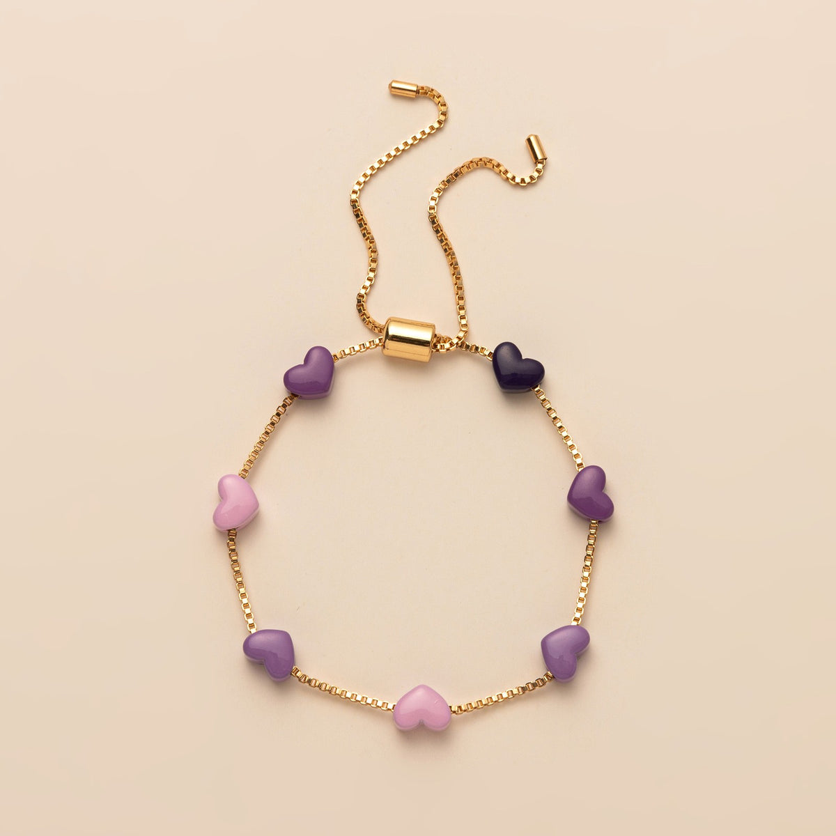 Gradient Heart Adjustable Bracelet