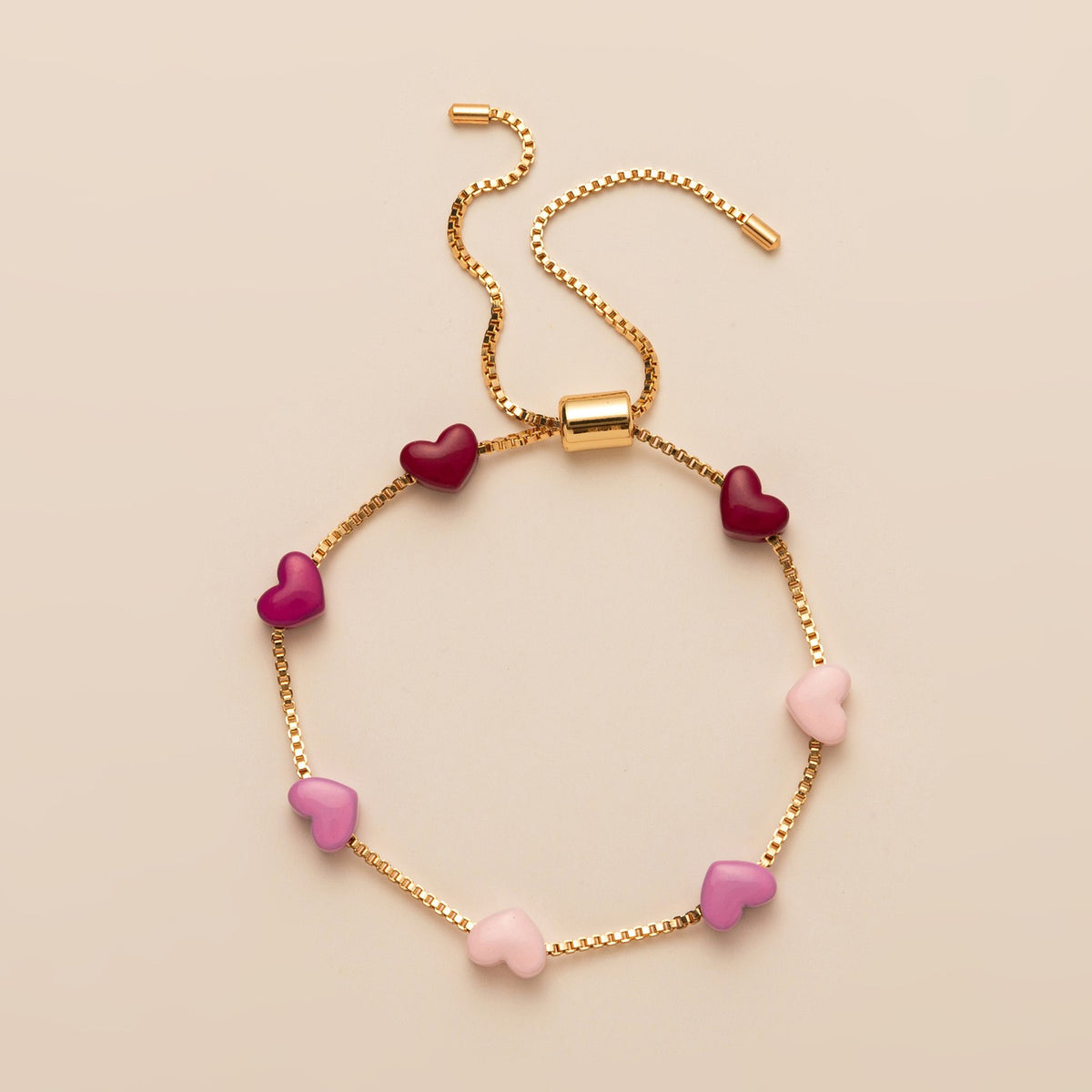 Gradient Heart Adjustable Bracelet