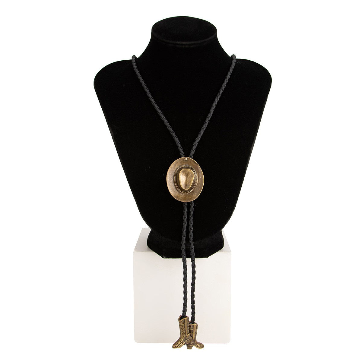 Cowboy Hat & Boots Bolo Necklace