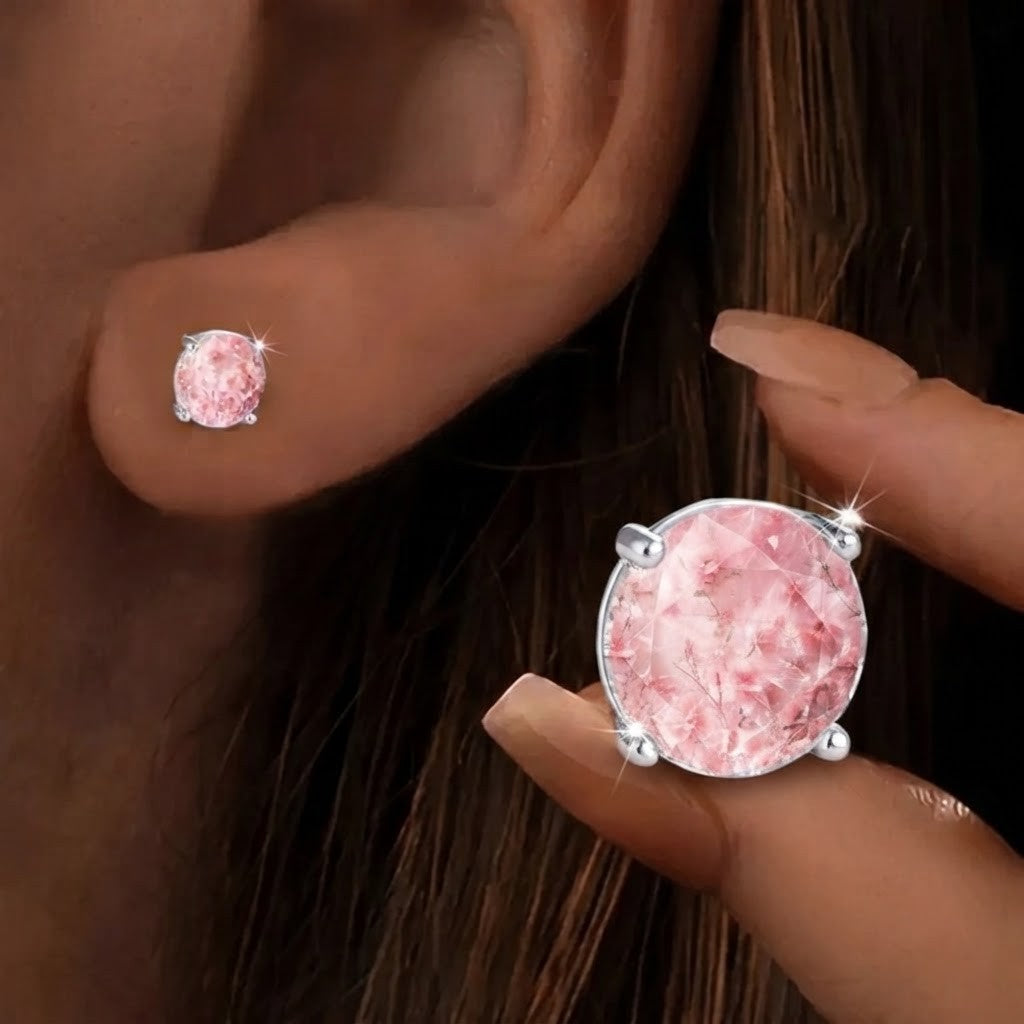 Pink Blossom Stud Earrings