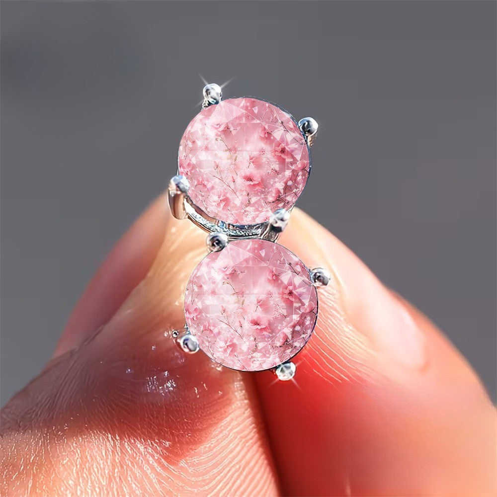 Pink Blossom Stud Earrings