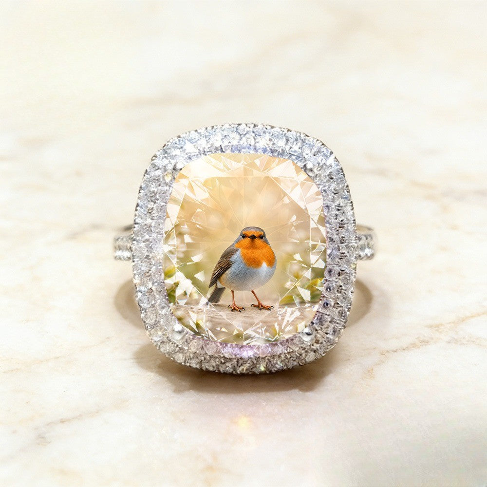 Robin Square Statement Ring