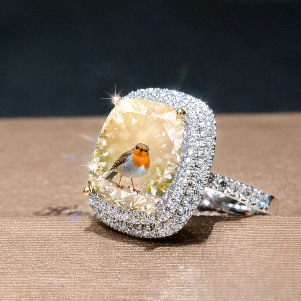 Robin Square Statement Ring