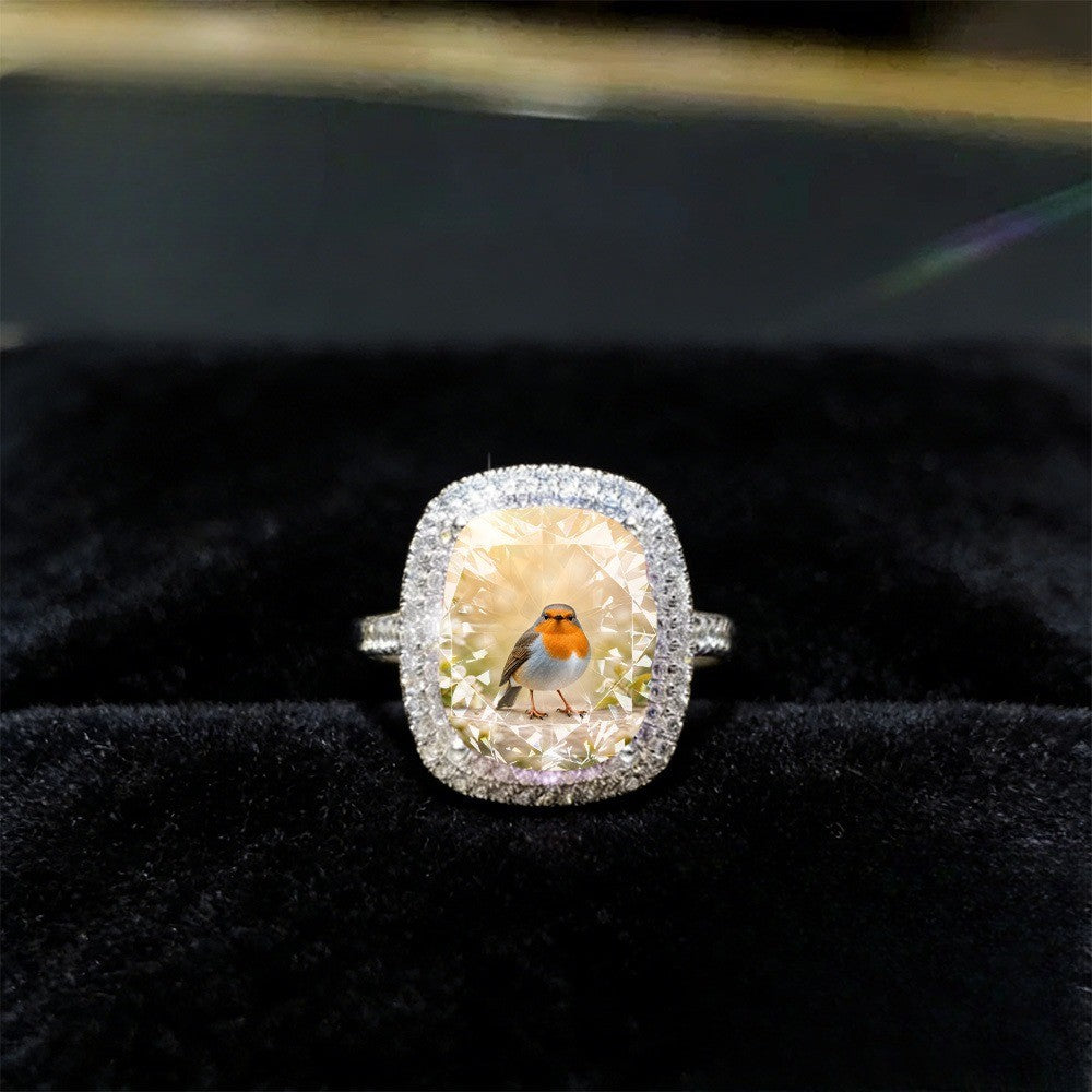 Robin Square Statement Ring