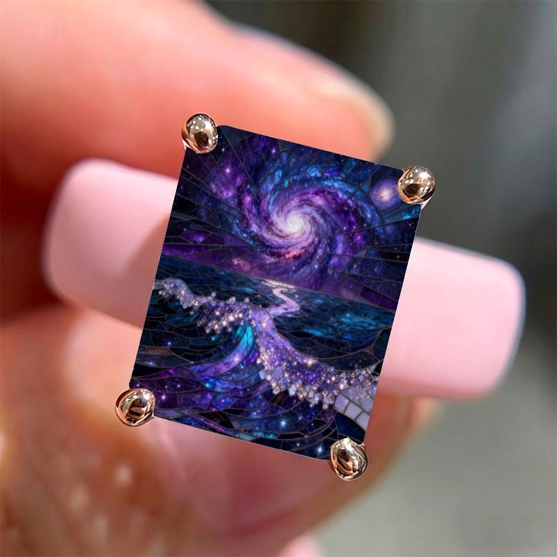 Galaxy Wave Square Ring