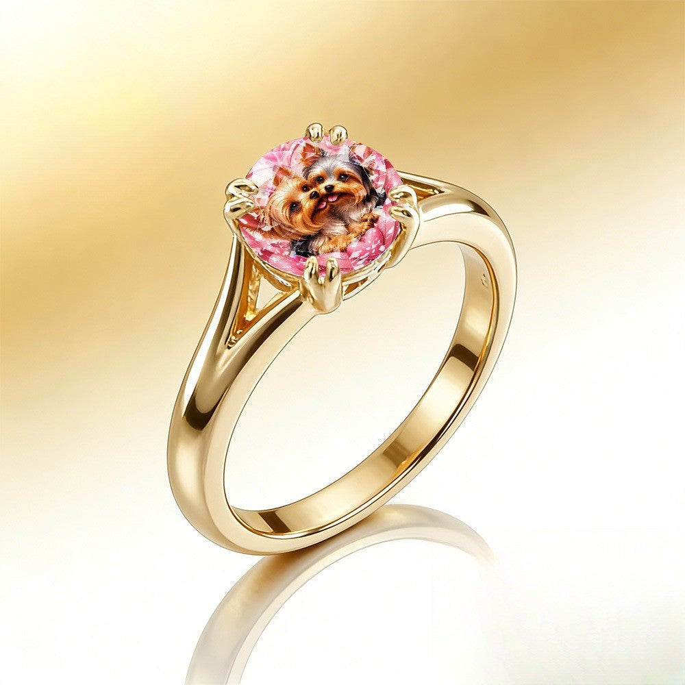 Yorkshire Terrier Heart Ring