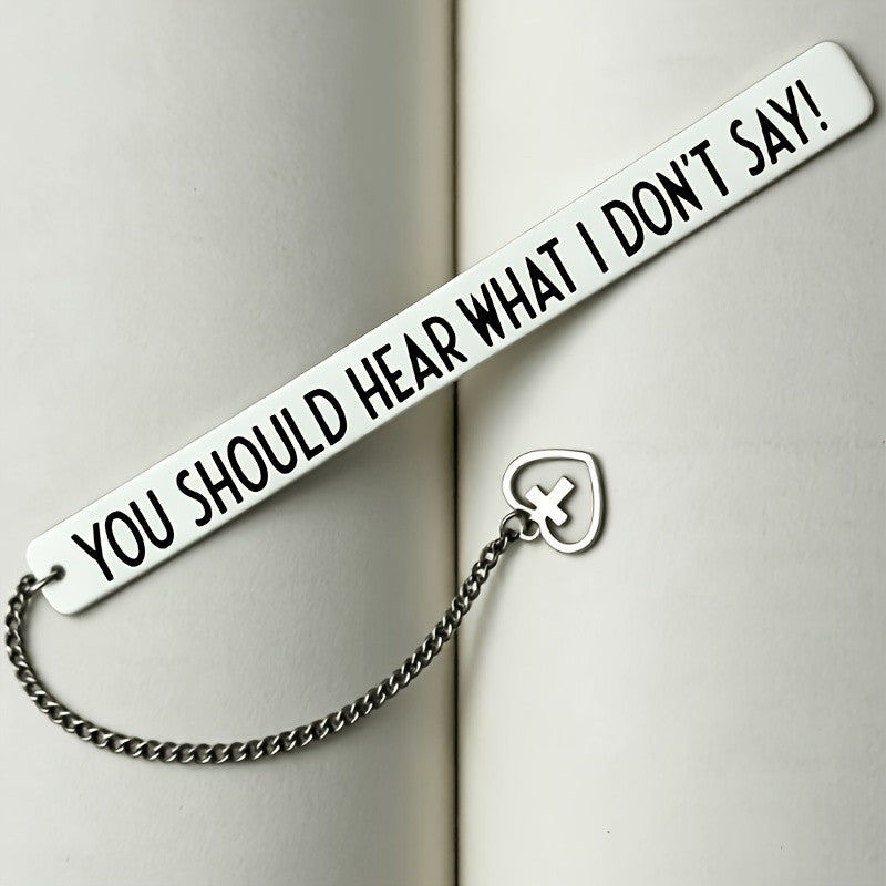 Engraved Quote Bookmark with Chain