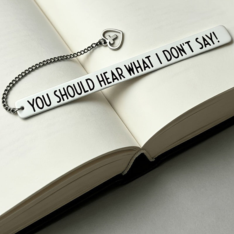 Engraved Quote Bookmark with Chain