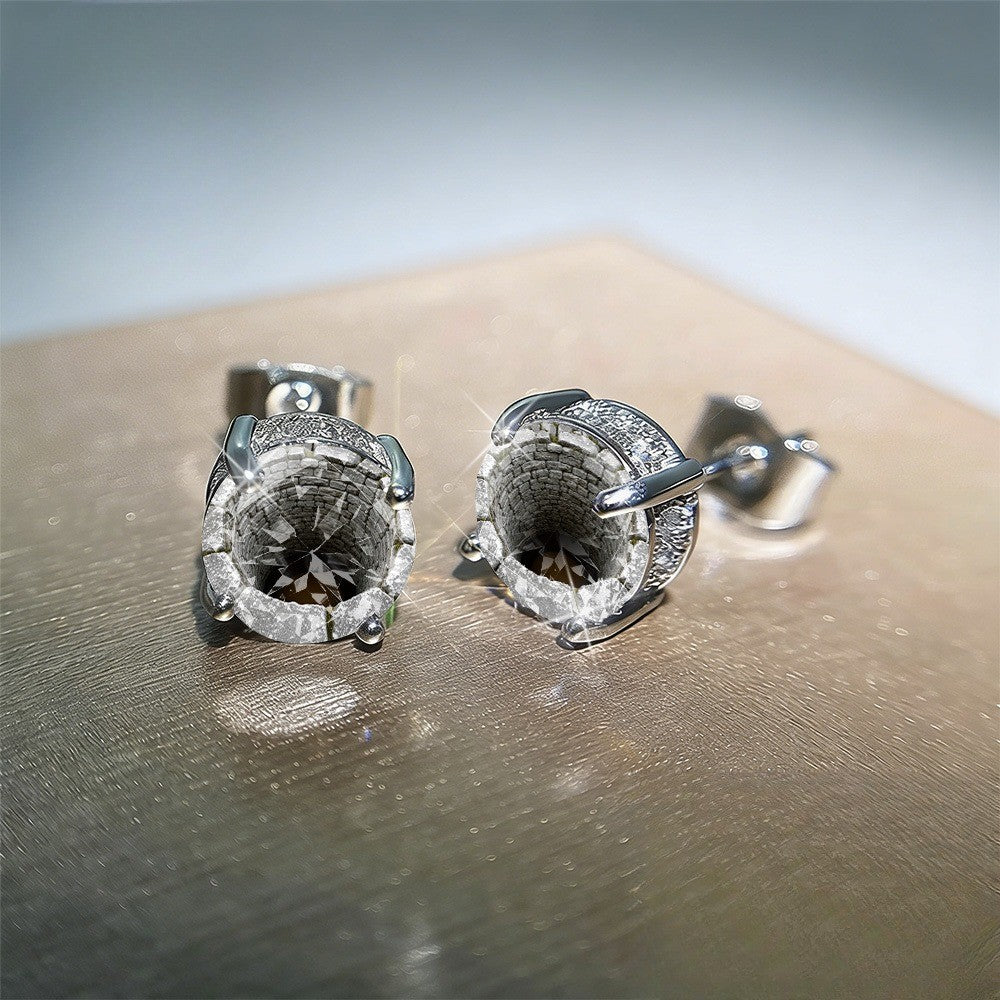 Crystal Cage Stud Earrings