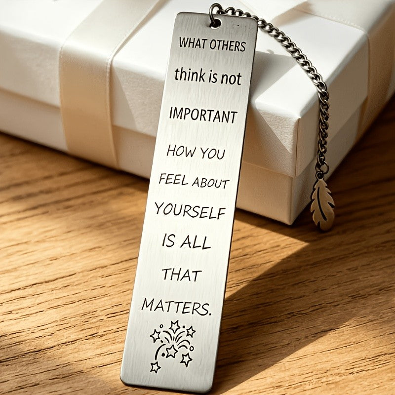 White Inspirational Quote Bookmark