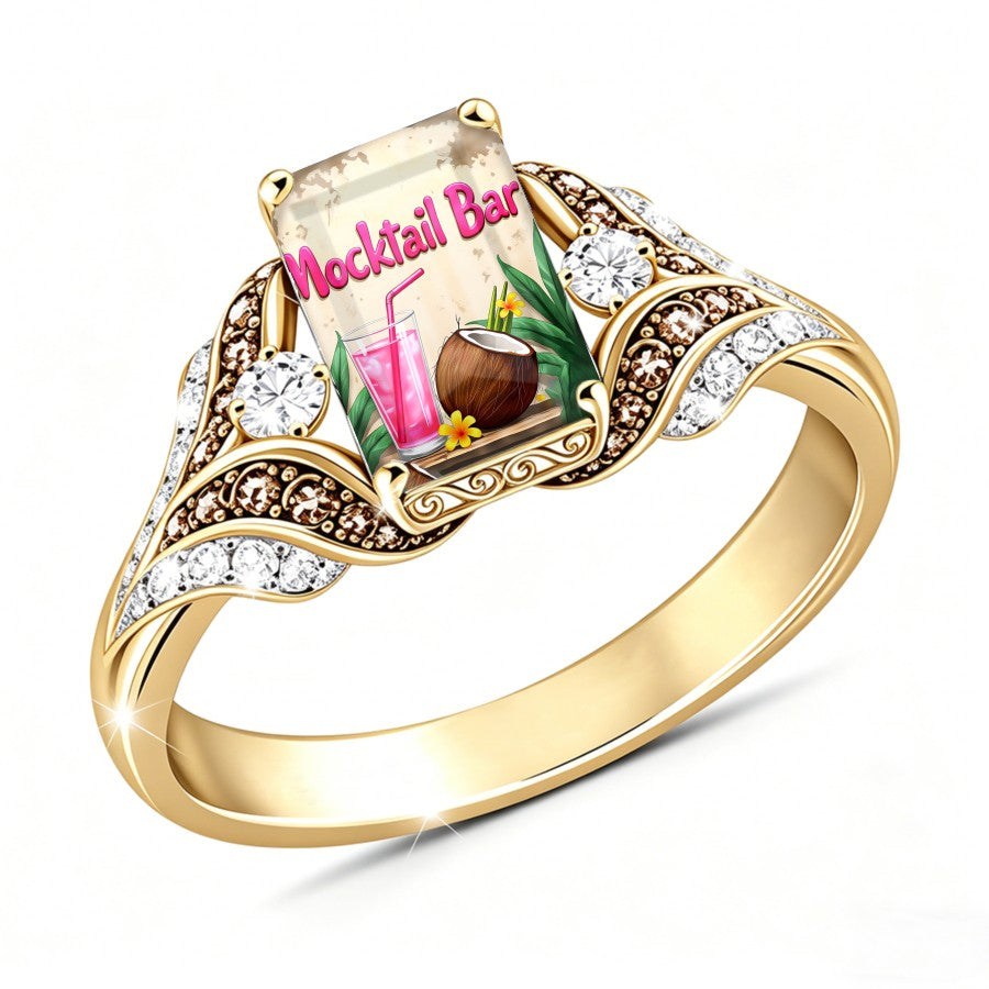 Tropical Mocktail Square Ring
